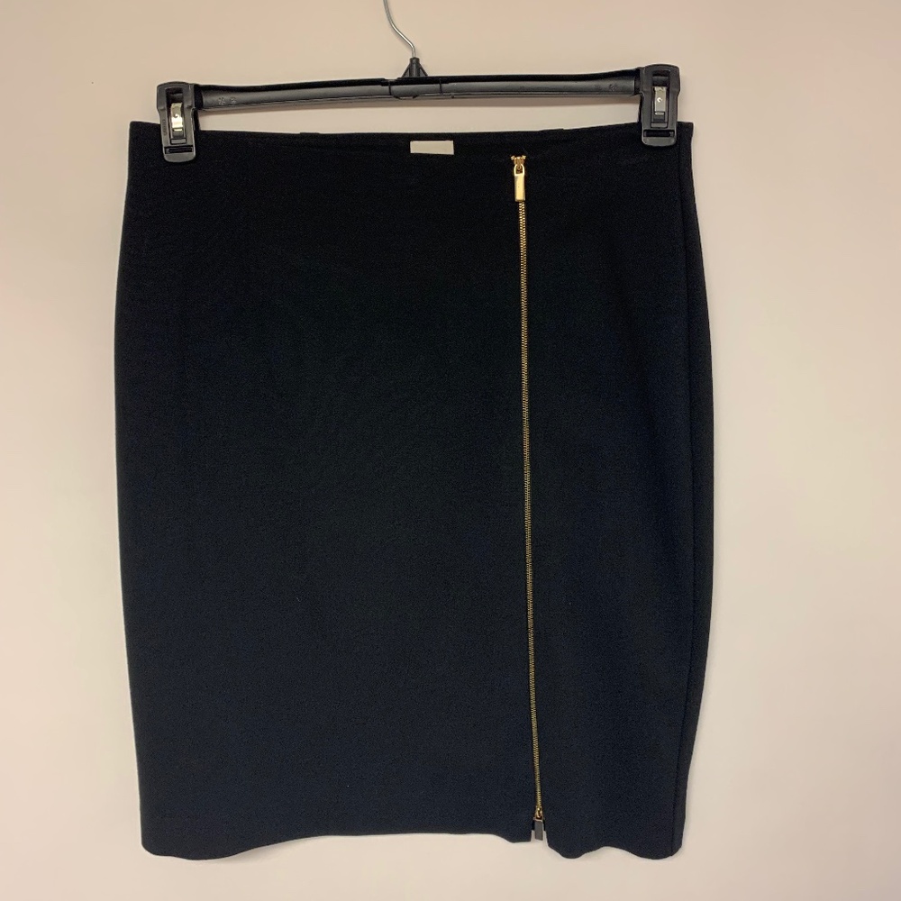 Chico’s black skirt SZ 2(12 L) pencil mini work office business career edgy